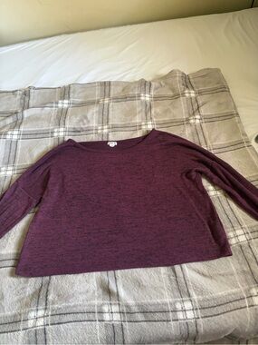 Garage Women's Scoop Neck Sweater in Plum